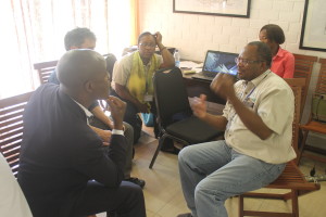 Breakaway group discussion during the Lusaka learning labs